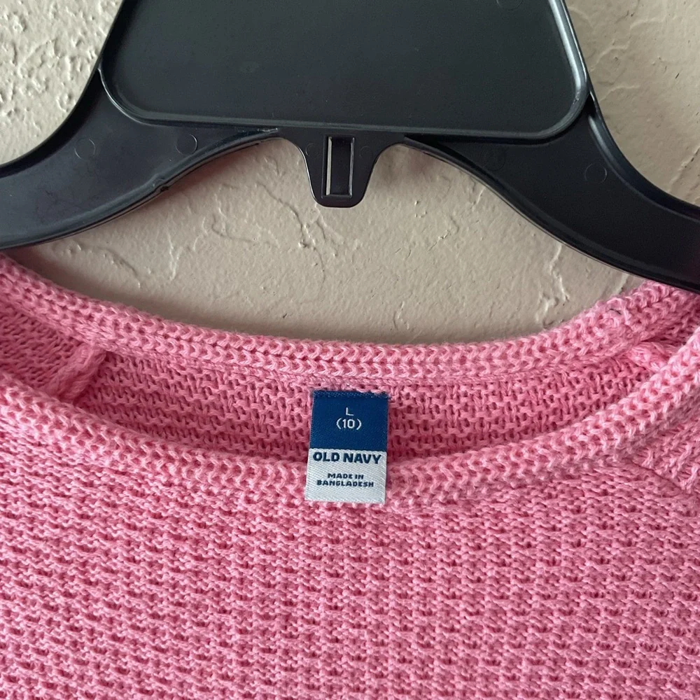 Old Navy Pink Kids Sweater with Daisy Embroidery